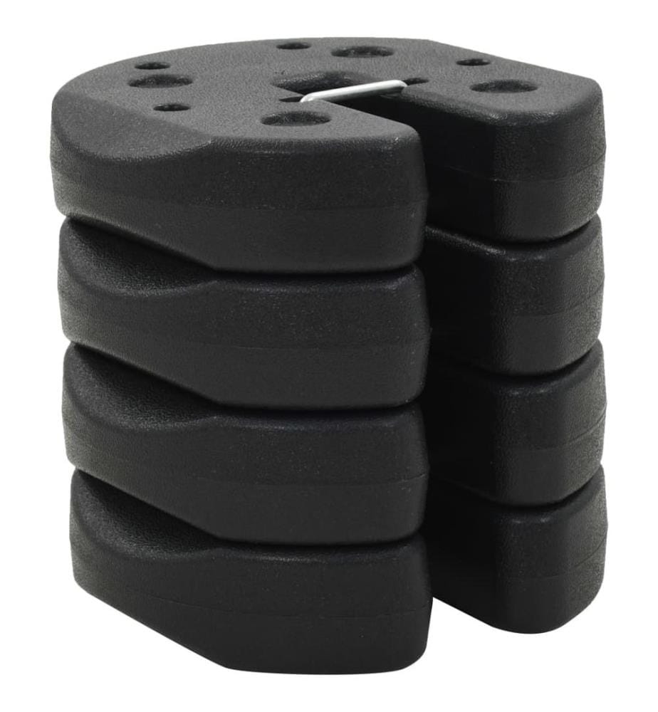 Pavillon-Gewichte 4 Stk. Schwarz 220x50 mm Beton