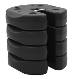 Pavillon-Gewichte 4 Stk. Schwarz 220x50 mm Beton