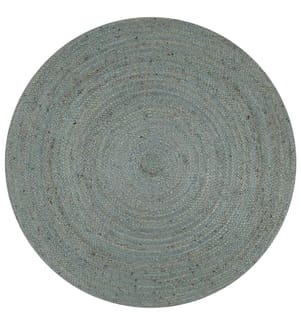 Teppich Handgefertigt Jute Rund 120 cm Olivgrün