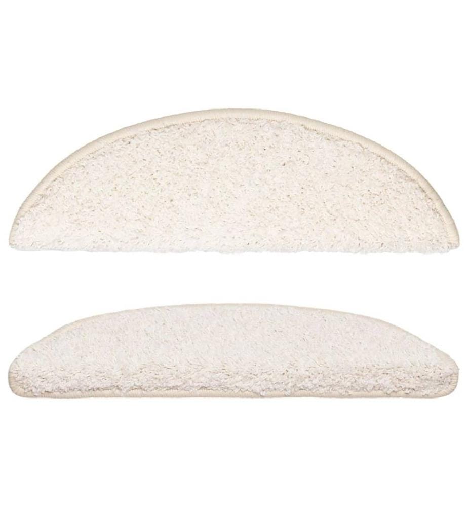 Stufenmatten 15 Stk. 56x17x3 cm Weiss Halbrund