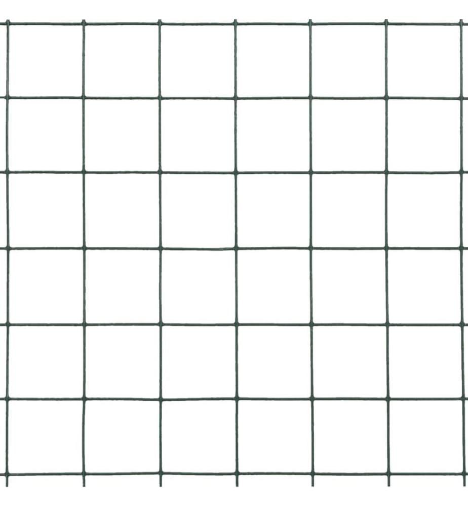 Drahtzaun Stahl mit PVC-Beschichtung 10x1,5 m Grün