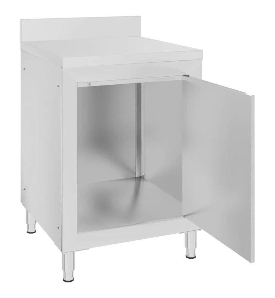 Gastro-Arbeitstisch mit Schrank 60x60x96 cm Edelstahl