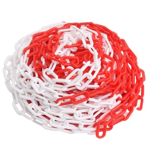 Absperrkette Rot und Weiss 100 m Ø8 mm Kunststoff