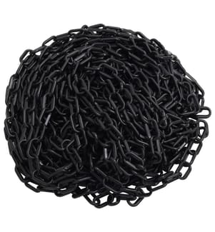 Absperrkette Schwarz 30 m Ø8 mm Kunststoff