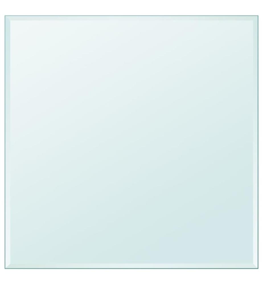 Dessus de table carré en verre trempé 800 x 800 mm