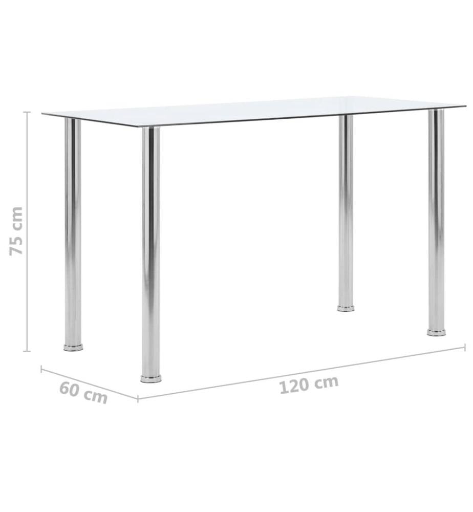 Esstisch Transparent 120 x 60 x 75 cm Hartglas