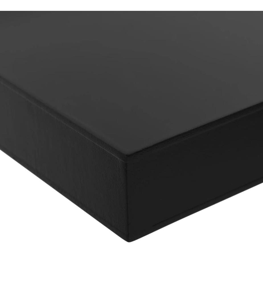 Schweberegale 2 Stk. Schwarz 100x20x3,8 cm