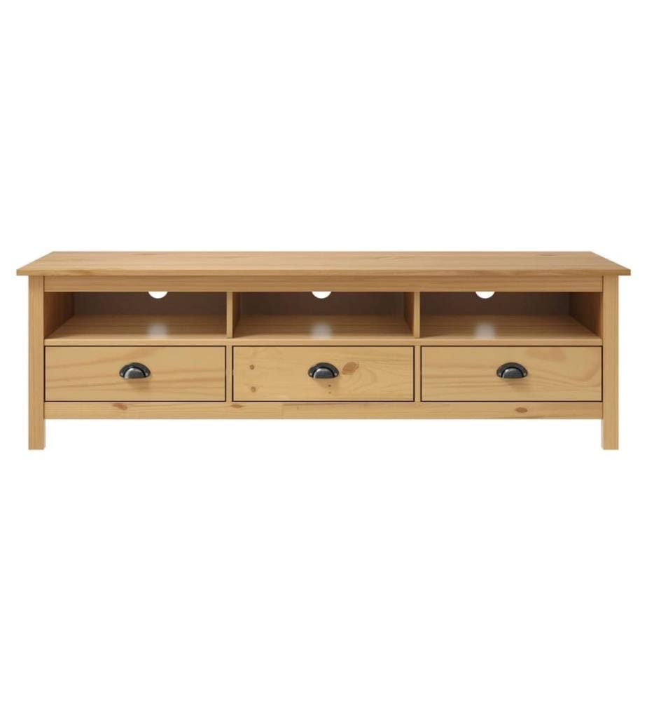 Meuble TV Hill Range Marron miel 158x40x47cm Bois de pin solide