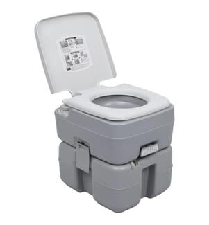 Tragbare Campingtoilette Grau 20+10 L
