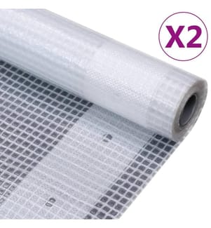 Gitter-Abdeckplanen 2 Stk. 260 g/m² 2x15 m Weiss