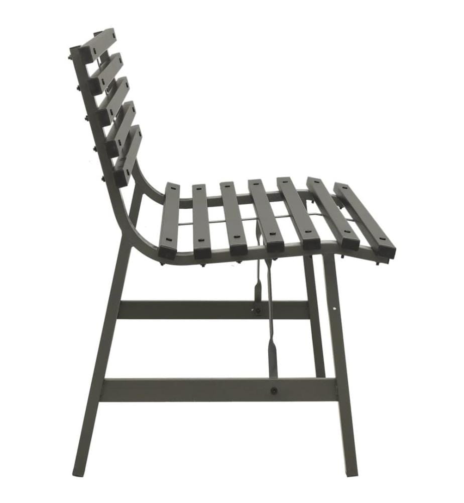 Gartenbank 110 cm Stahl Schwarz