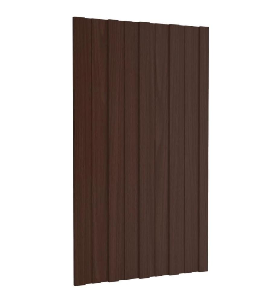 Dachpaneele 36 Stk. Verzinkter Stahl Braun 80x45 cm