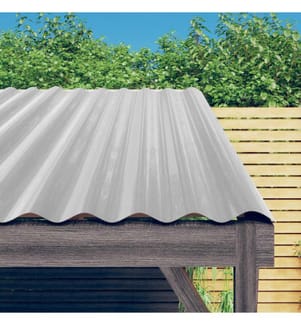 Dachpaneele 12 Stk. Pulverbeschichteter Stahl Silbern 100x36 cm