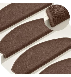 Stufenmatten 15 Stk. 65x24x4 cm Braun Halbrund Gross