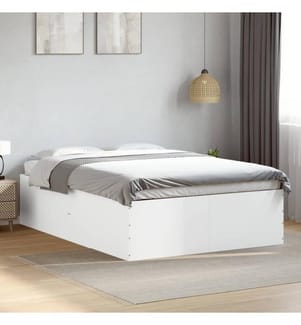 Bettgestell Weiss 140x200 cm Holzwerkstoff