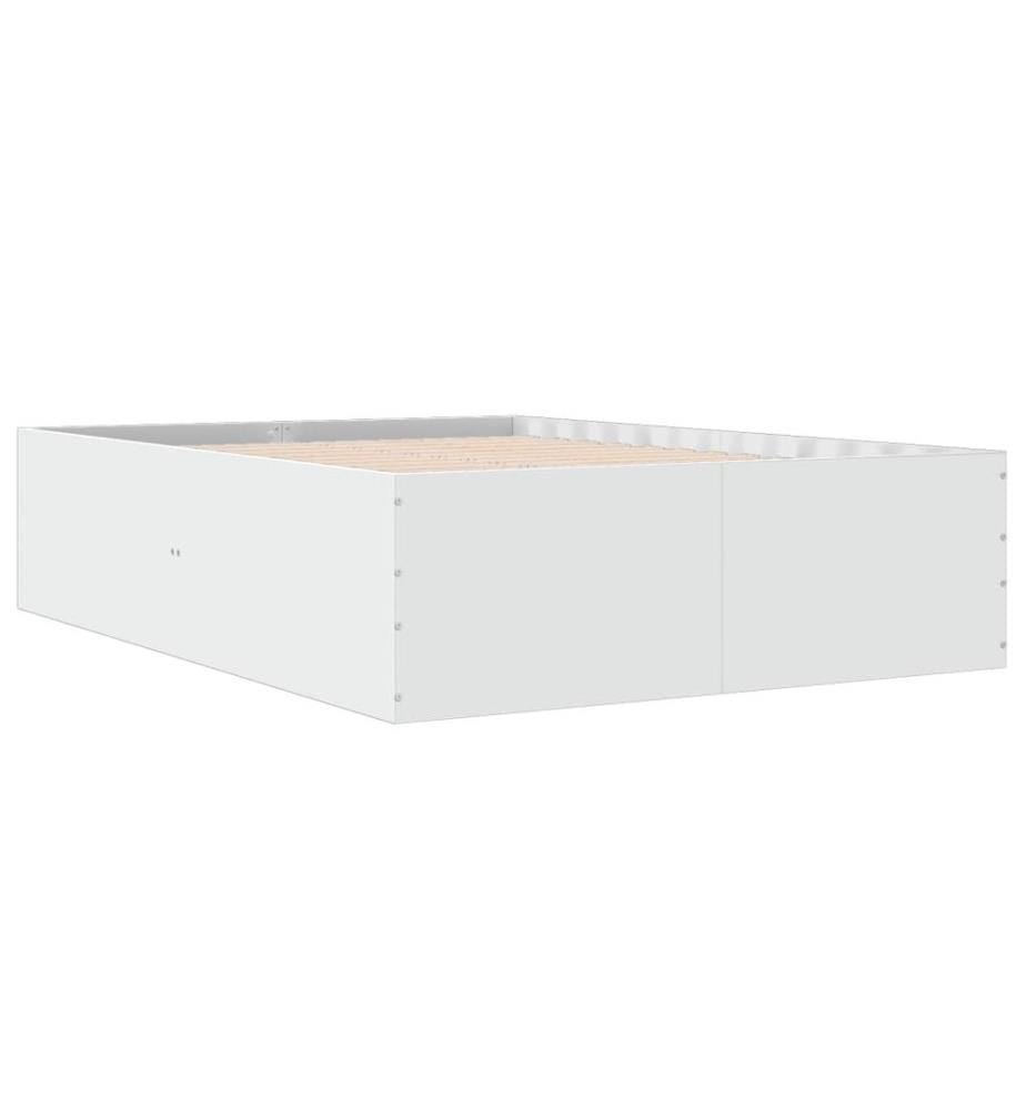 Cadre de lit sans matelas blanc 140x200 cm