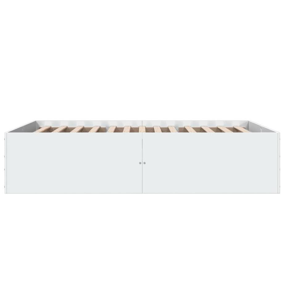 Cadre de lit sans matelas blanc 140x200 cm