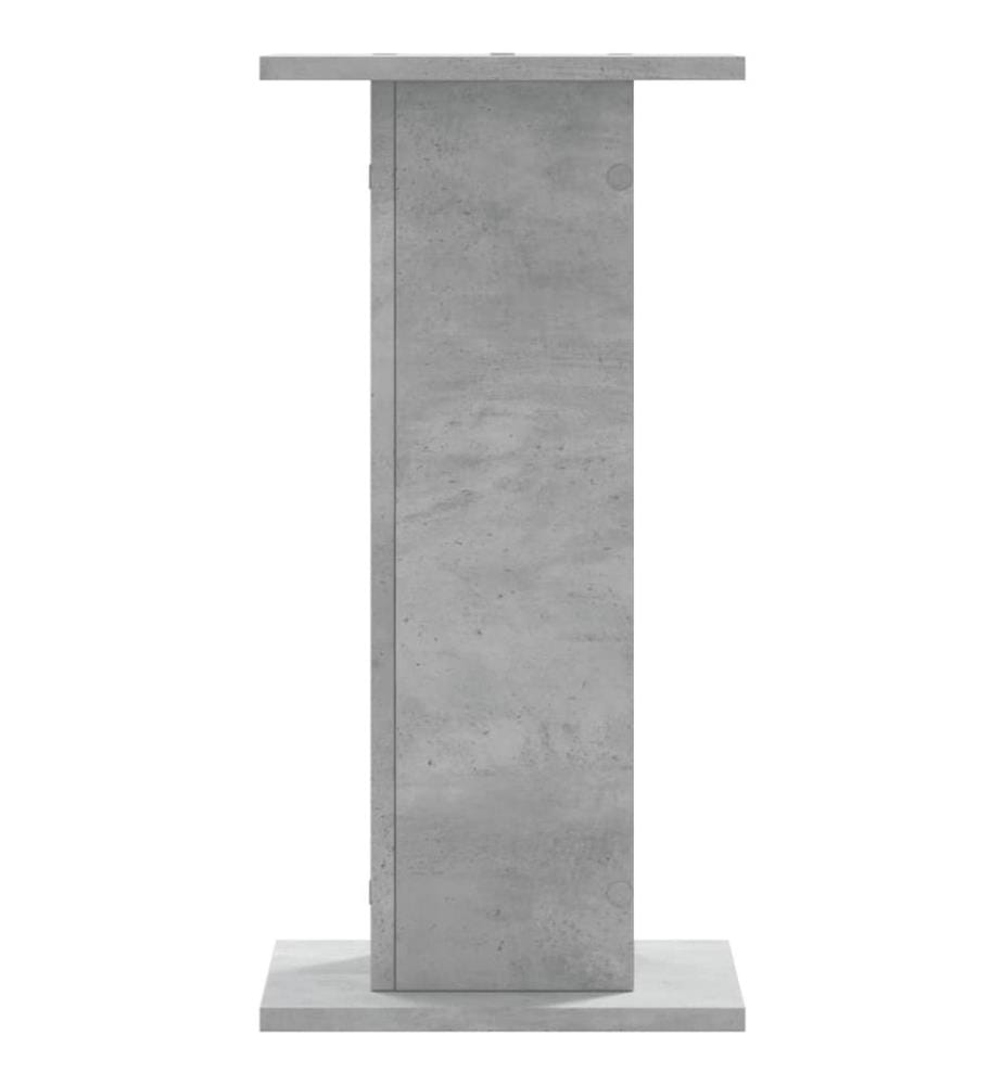 Supports pour plantes 2 pcs gris béton bois d'ingénierie