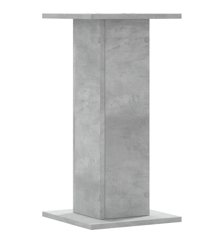 Supports pour plantes 2 pcs gris béton bois d'ingénierie