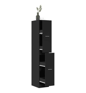 Apothekerschrank Schwarz 30x41x174,5 cm Holzwerkstoff