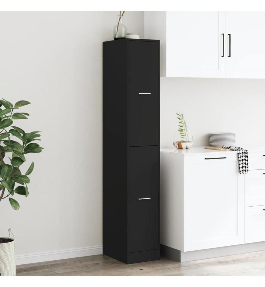 Apothekerschrank Schwarz 30x41x174,5 cm Holzwerkstoff