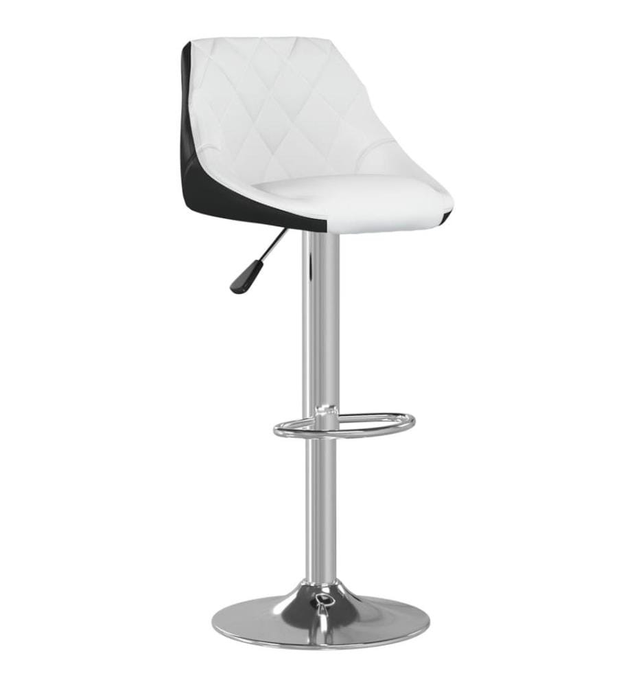 Barhocker 2 Stk. Weiss und Schwarz Kunstleder