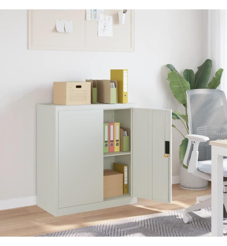 Aktenschrank Hellgrau 79x40x90 cm Stahl