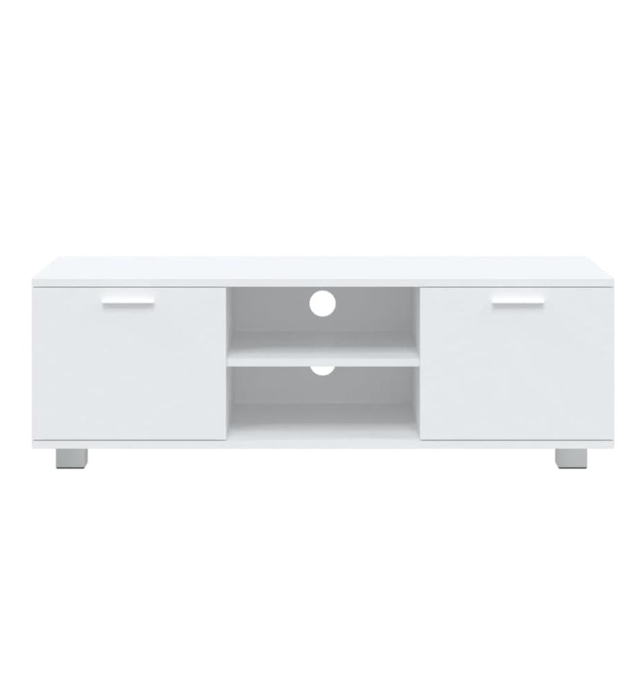 Meuble TV Blanc 120x40,5x35 cm Bois d'ingénierie