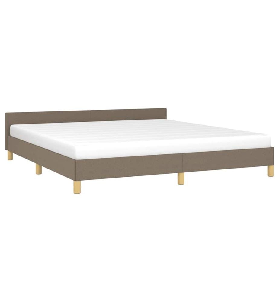 Cadre de lit sans matelas taupe 160x200 cm tissu