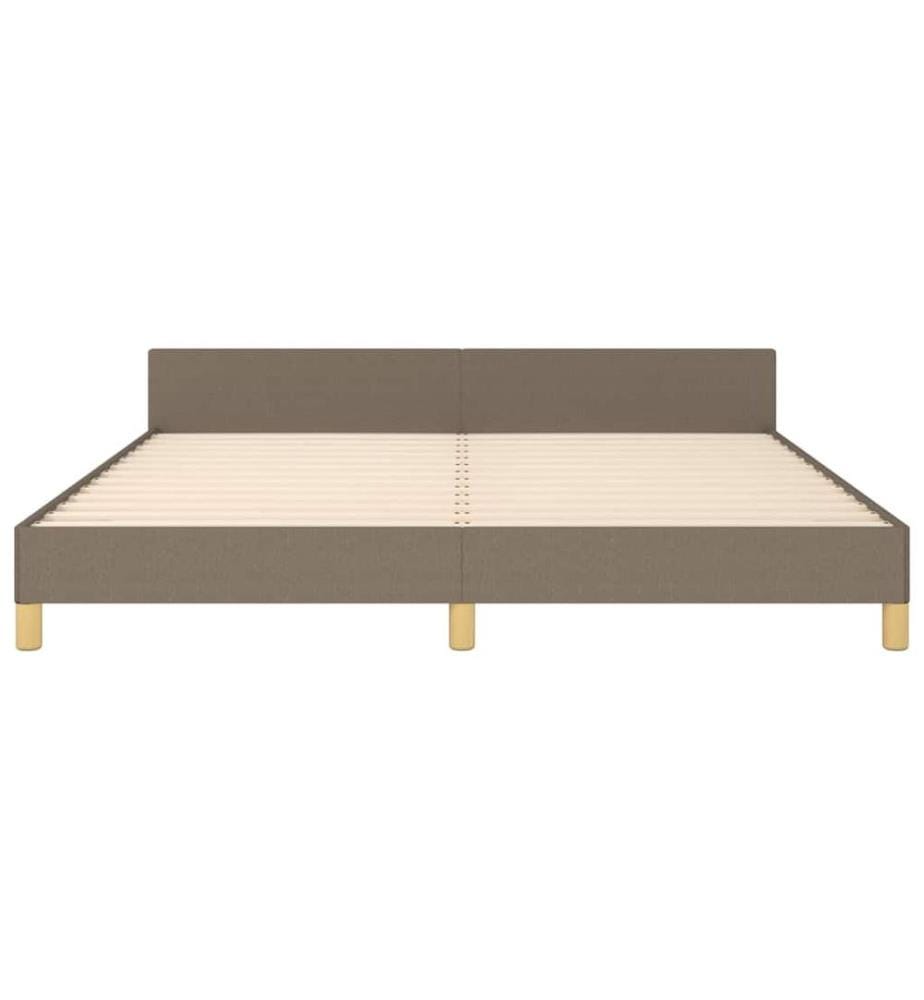 Cadre de lit sans matelas taupe 160x200 cm tissu