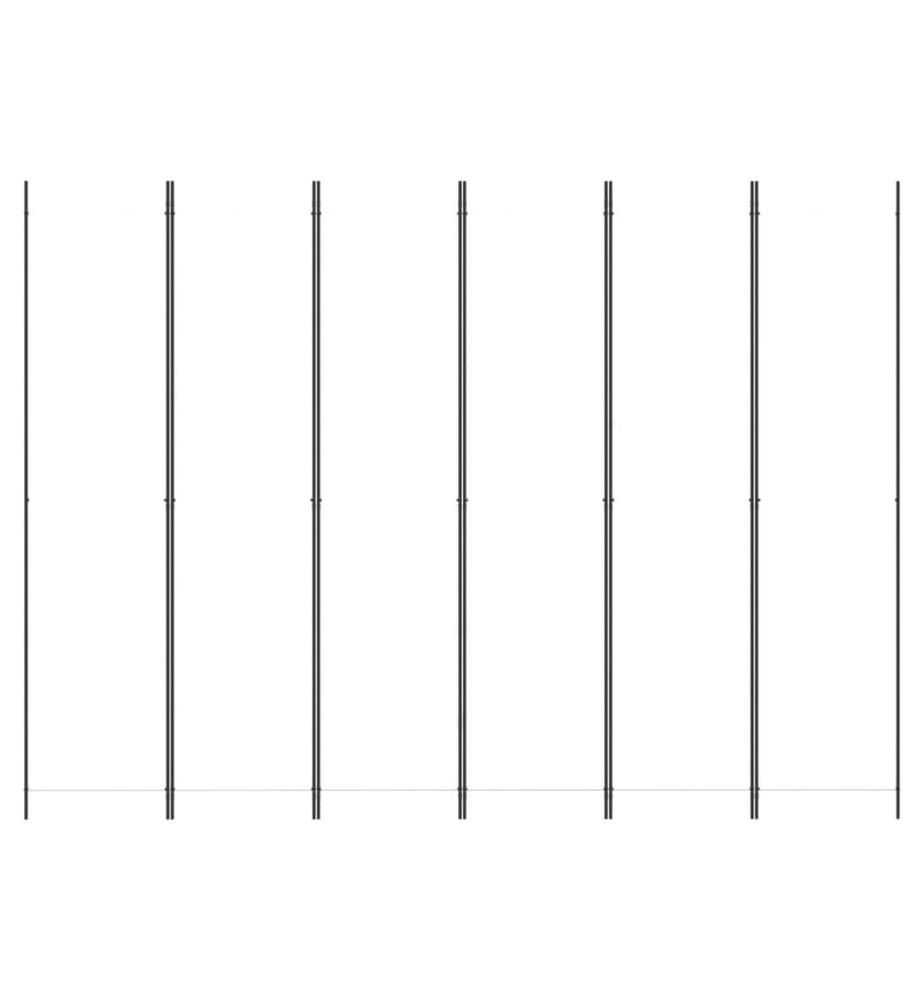 Cloison de séparation 6 panneaux Blanc 300x220 cm Tissu