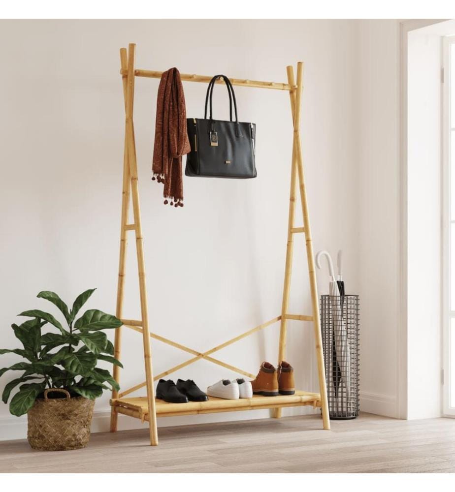 Kleiderständer mit Ablage 102x50x190 cm Bambus