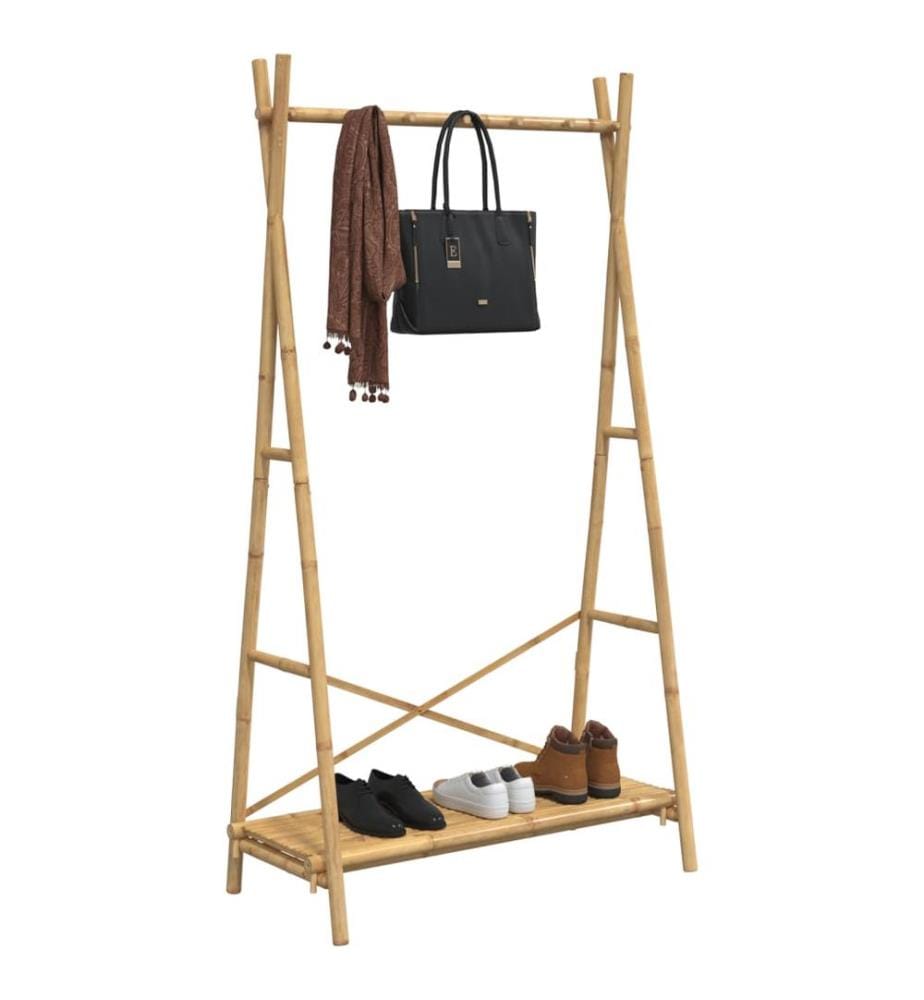 Kleiderständer mit Ablage 102x50x190 cm Bambus