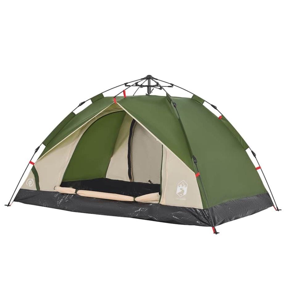 Kuppel-Campingzelt 3 Personen Grün Quick Release