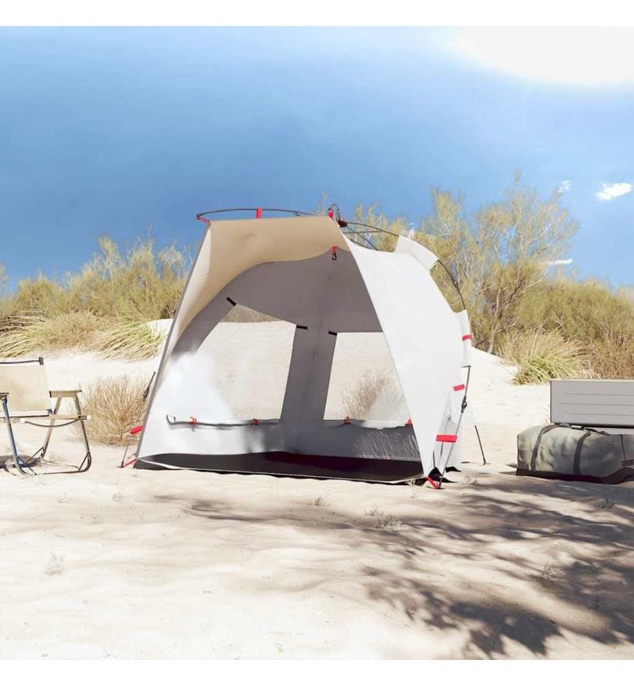 Strandzelt 2 Personen Grau Quick Release Wasserdicht