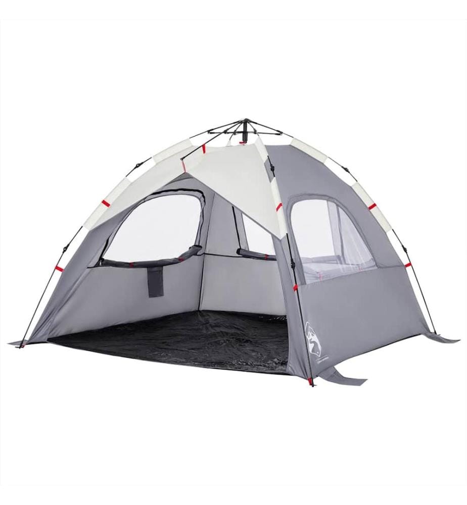 Strandzelt 3 Personen Grau Quick Release Wasserdicht
