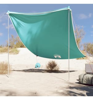 Strand-Schattenzelt mit Sandsäcken Grün 214x236 cm