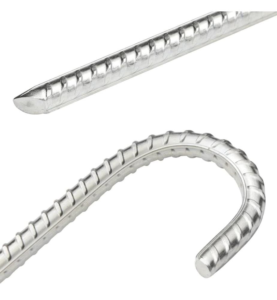 Zeltheringe 12 Stk. 37 cm Ø10 mm Verzinkter Stahl