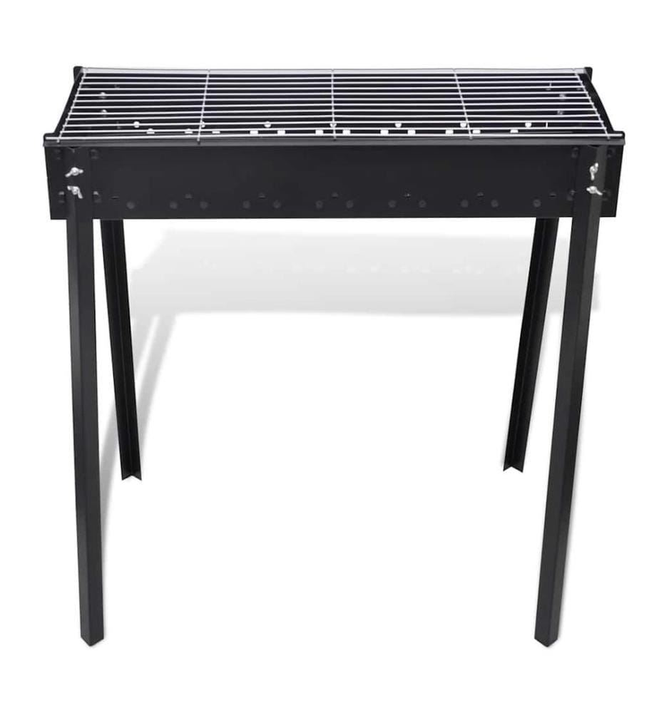 BBQ Grill Säulengrill Standgrill Kohlegrill Barbeque Quadratisch