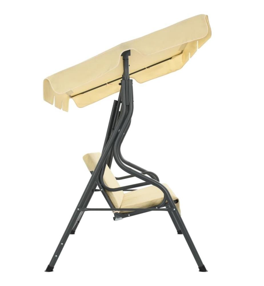 Hollywoodschaukel Cremeweiss 170×110×153 cm
