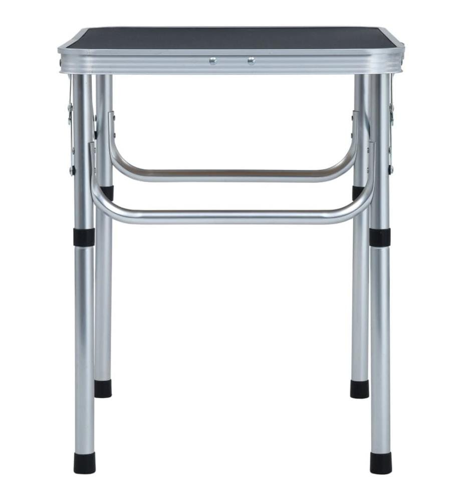 Table pliable de camping Gris Aluminium 60x45 cm