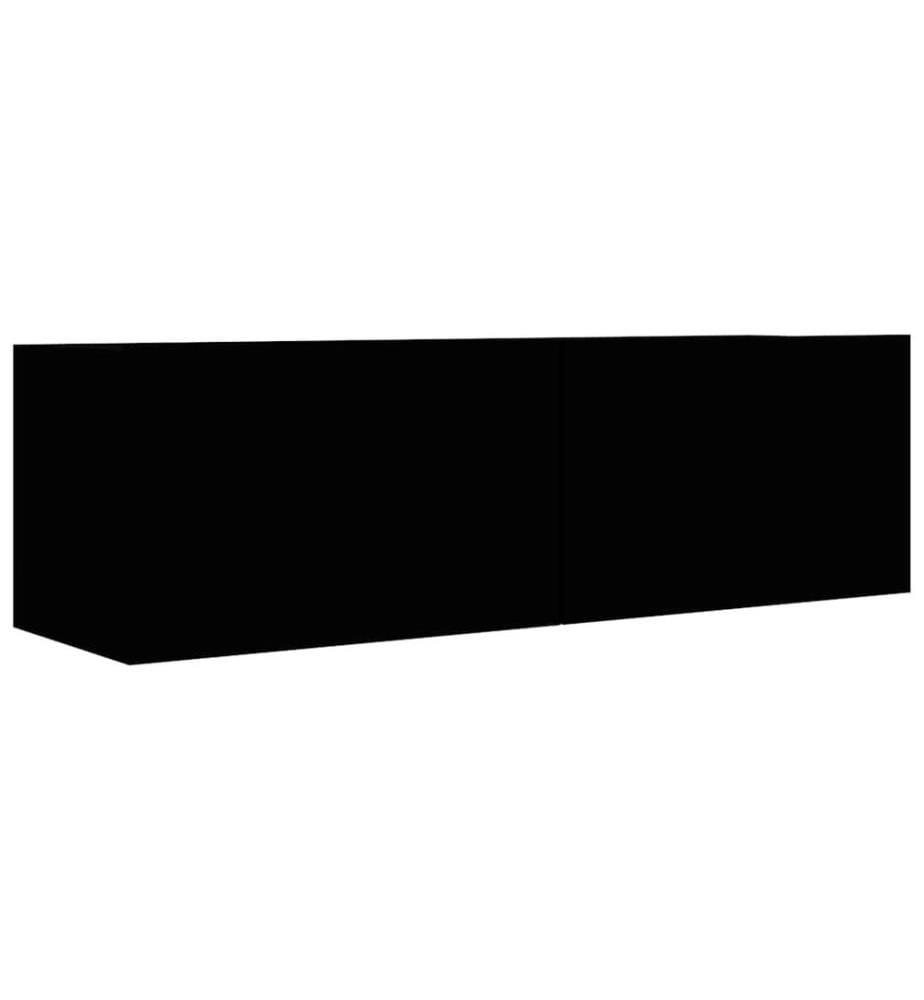 TV-Schrank Schwarz 100x30x30 cm Holzwerkstoff
