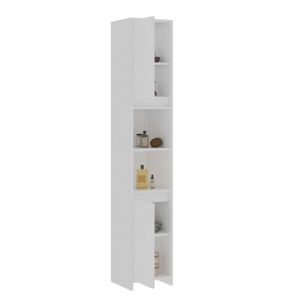 Badezimmerschrank Weiss 30x30x183,5 cm Holzwerkstoff