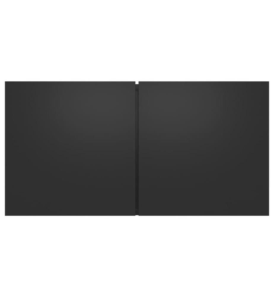 Meuble TV suspendu Noir 60x30x30 cm