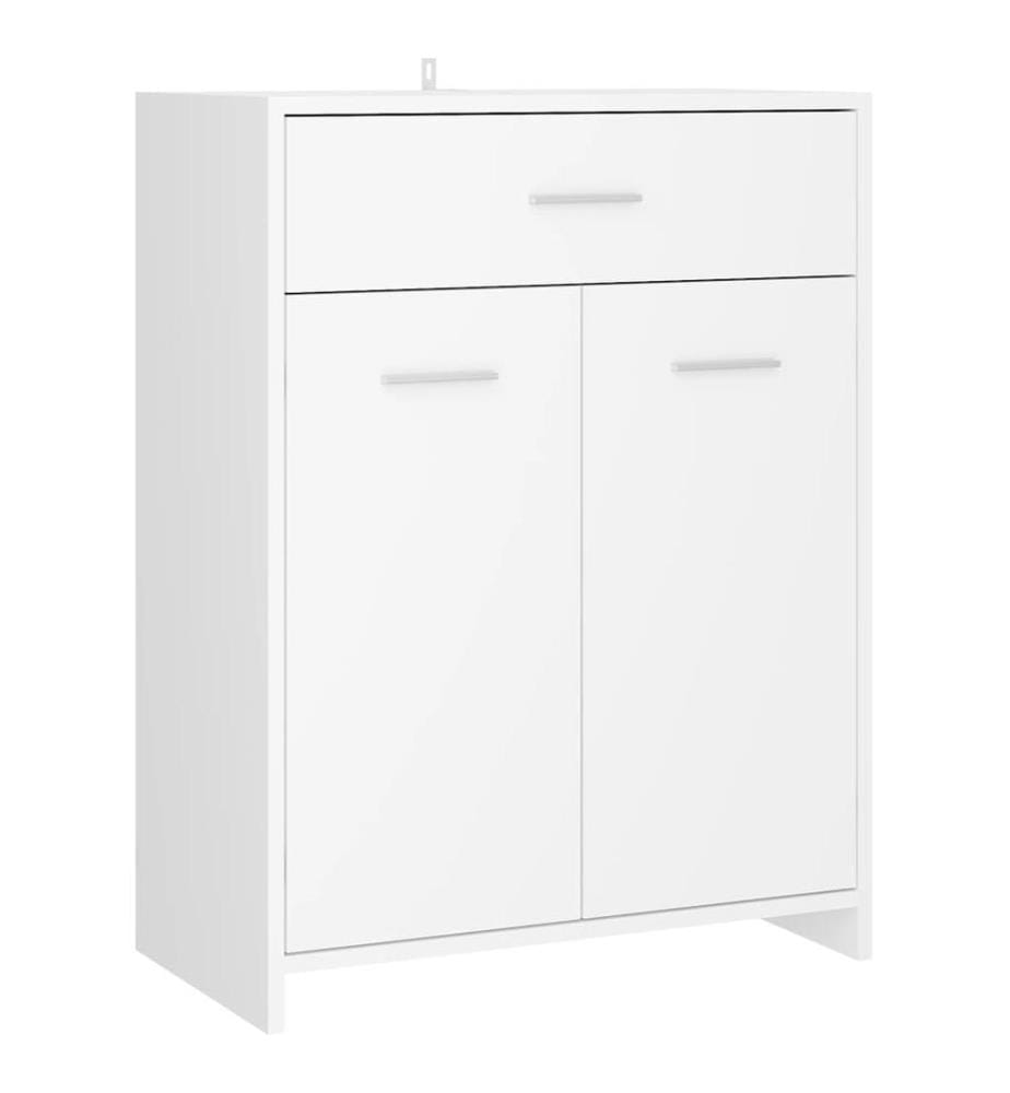 Badezimmerschrank Weiss 60x33x80 cm Holzwerkstoff
