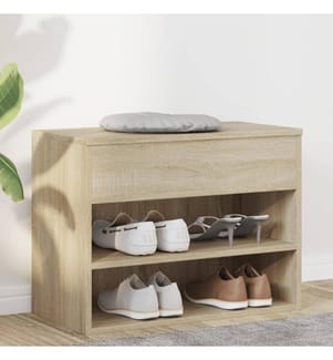 Banc à chaussures Chêne sonoma 60x30x45 cm Bois d'ingénierie