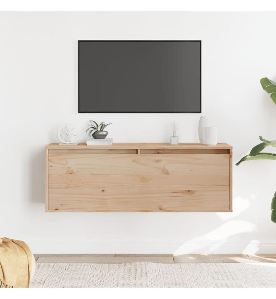 Wandschrank 100x30x35 cm Massivholz Kiefer