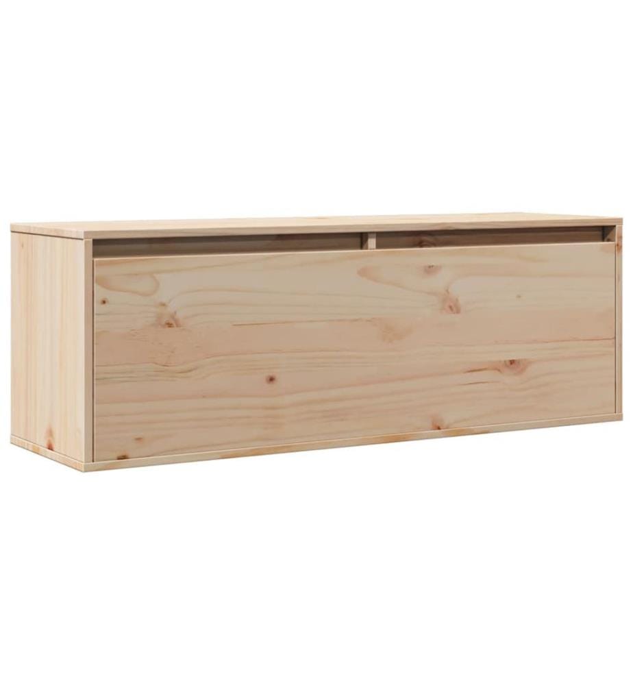 Wandschrank 100x30x35 cm Massivholz Kiefer