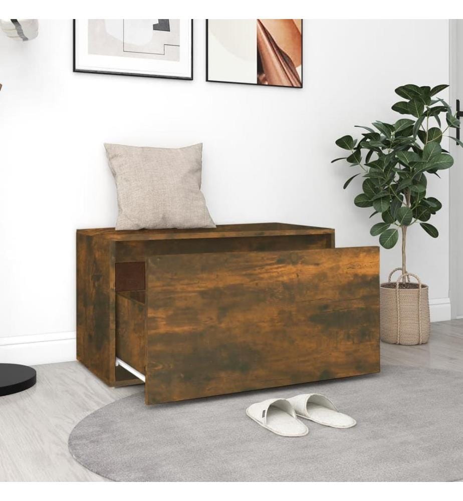 Flurbank 80x40x45 cm Räuchereiche Holzwerkstoff