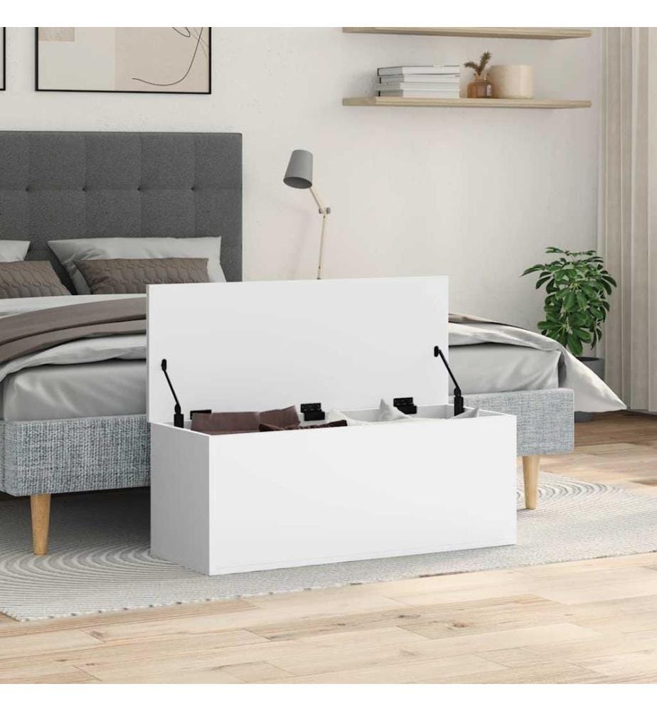 Truhe Weiss 90x35x35 cm Holzwerkstoff
